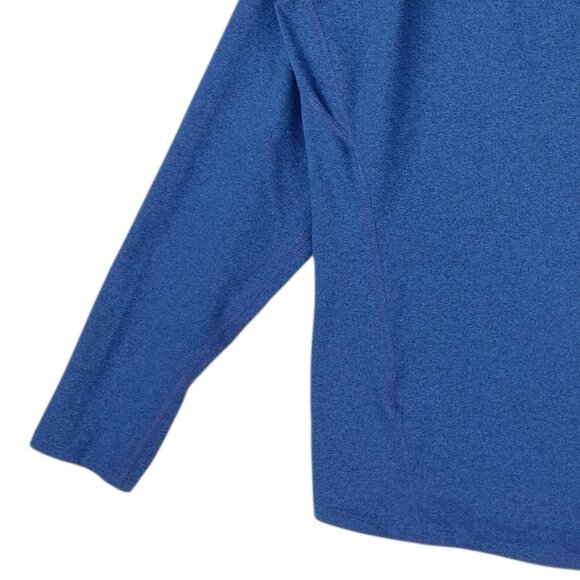 Kirkland Signature Men's Long Sleeve Quarter Zip Blue Lightweight Sweater Size L - Picture 7 of 10